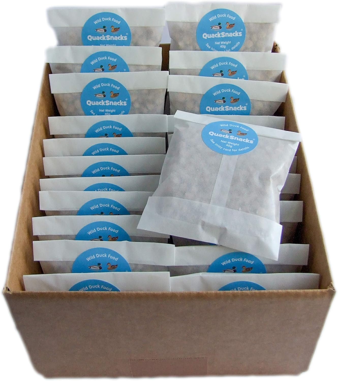 Quack Snacks Floating Wild Swan and Duck Food Pellets (22 Portion Packs), 1 count (Pack of 22)