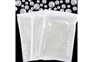 Duflash 25000Pcs Transparent Resin Flatback Rhinestone, 3mm 4mm 5mm Resin Non Hotfix Rhinestones for Crafts DIY Design, Tumblers, Clothes, Makeup, Nail Art