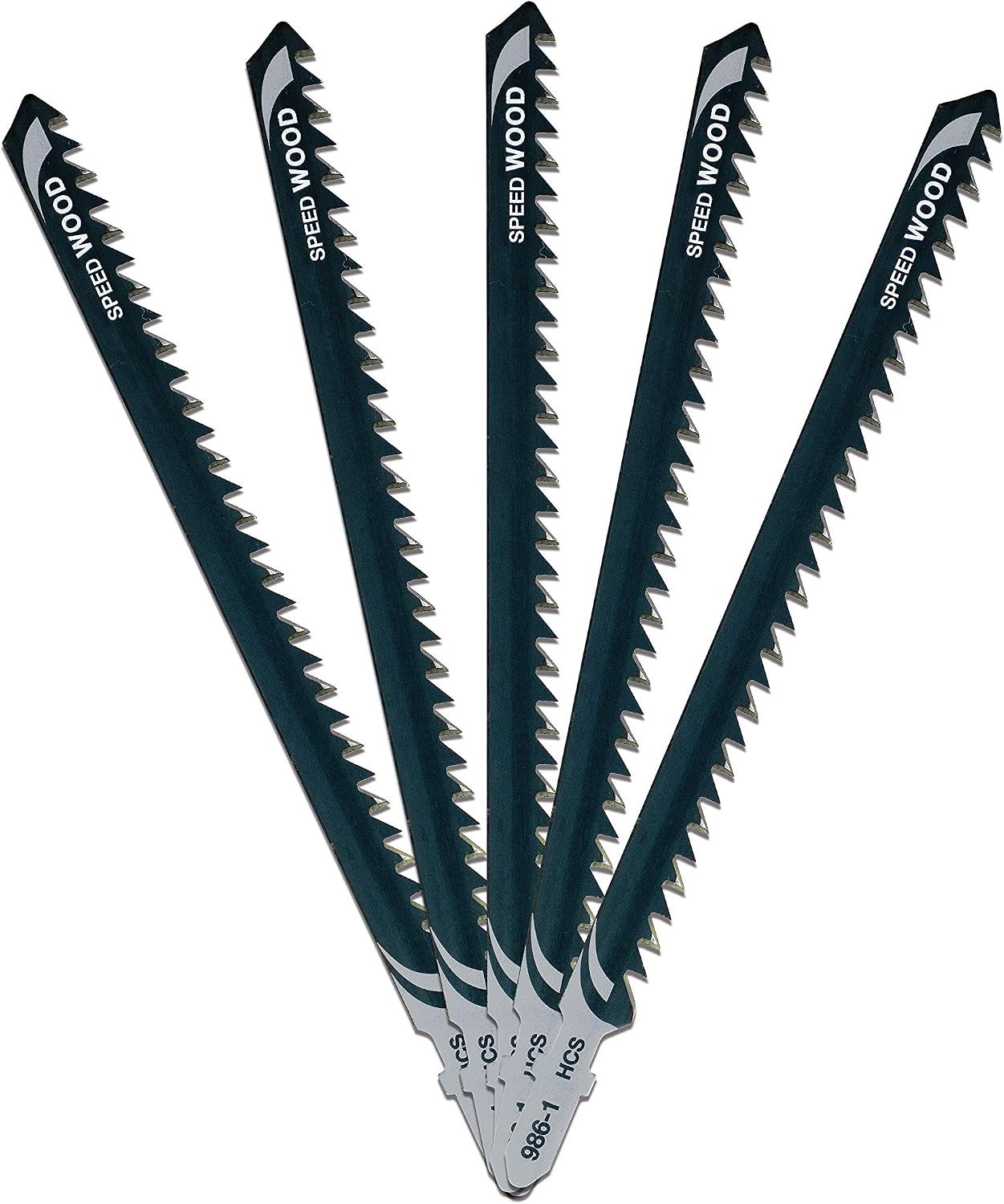 DeWalt DT2169QZ Jigsaw Blades for Wood T-Shank HCS T344D (Pack of 5), DT2169-QZ, multi