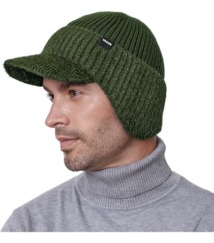 Wmcaps Mens Winter Beanie with Brim - Fleece Lined Thermal  display picture 3
