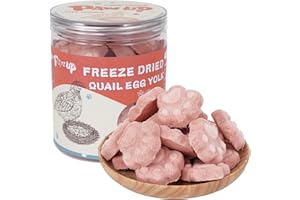 PAWUP Freeze Dried Cat & Dog Treats, Natural Quail Egg Yolk, Rich in Antioxidants Cranberry Added, High-Protein Pet Snacks for Coat & Urinary Health, 3.5 oz