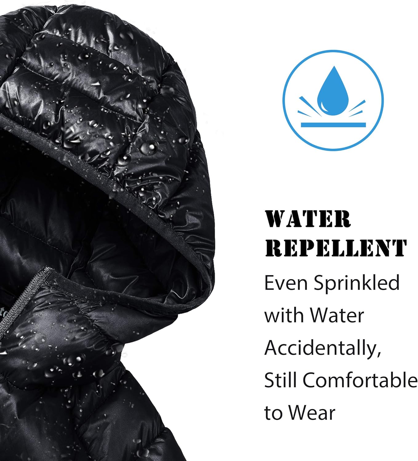 Wantdo Women's Hooded Packable Ultra Light Weight Short Down Jacket: Clothing