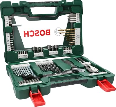 Bosch 83 pcs Titanium Drill and Screwdriver Bit Set V-Line with LED Torch