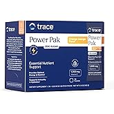 Trace Minerals Power Pak Multivitamin and Multimineral Packets - Electrolyte Support - 1200 mg Vitamin C plus 70+ Trace Minerals - Sugar Free - Orange Mango Flavor - 30 Packets