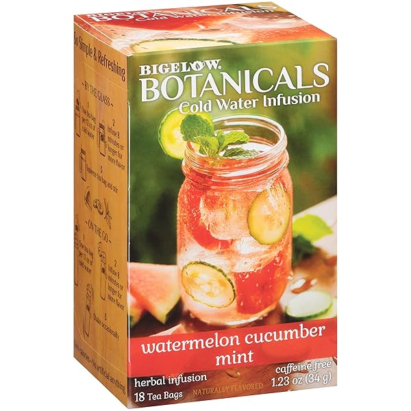 BIGELOW BOTANICALS COLD WATER INFUSION WATERMELON CUCUMBER MINT,...