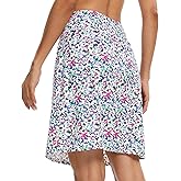 M MOTEEPI Skorts for Woman Golf Skirt Knee Length Tennis Athletic Skorts with Pockets