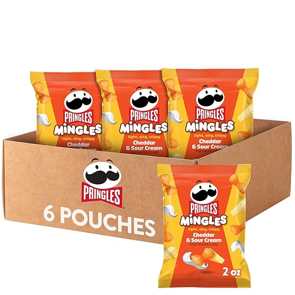 PRINGLES MINGLES PUFFED SNACKS, CHEDDAR AND SOUR CREAM,...