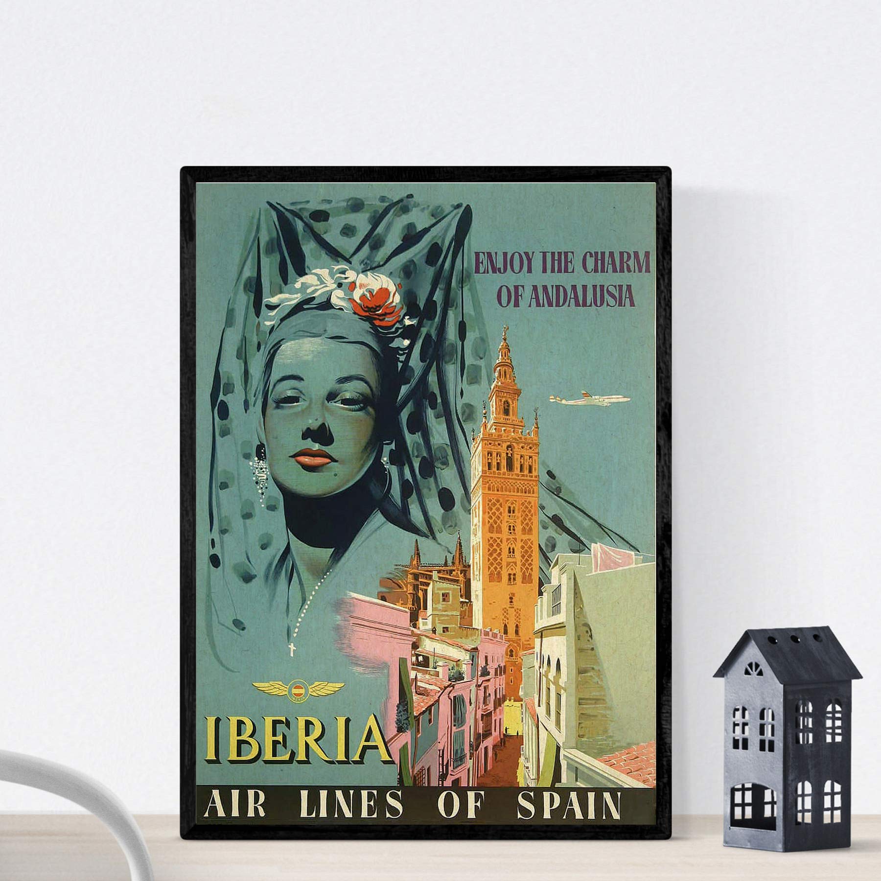 Nacnic Vintage Poster Vintage Poster Europe. Andalusian woman. A4 size — image 1