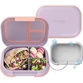 Bentgo Chill Max Leak-Proof XL Bento-Style 3 or 4 Compartment Lunch Box | Included Ice Pack Keeps Food Cold; 5-Cup Capacity for Adults &amp; Ages 8+, BPA-Free, Dishwasher Safe (Lavender &amp; Peach Blossom)