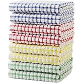 Oeleky Dish Towels for Kitchen 15x26 Inches, Pack of 8 Cotton Kitchen Towels for Drying Dishes (Multi, 15x26 inches)
