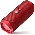 TOZO PA2 Bluetooth Speaker with Dual Drivers & Dual Bass Diaphragms, Deep Bass Loud Stereo Sound, 25H Playtime, Custom EQ App Portable Wireless Speaker for Home Outdoors Travel Red
