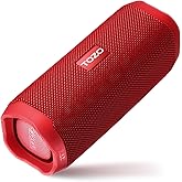 TOZO PA2 Bluetooth Speaker with Dual Drivers & Dual Bass Diaphragms, Deep Bass Loud Stereo Sound, 25H Playtime, Custom EQ App Portable Wireless Speaker for Home Outdoors Travel Red