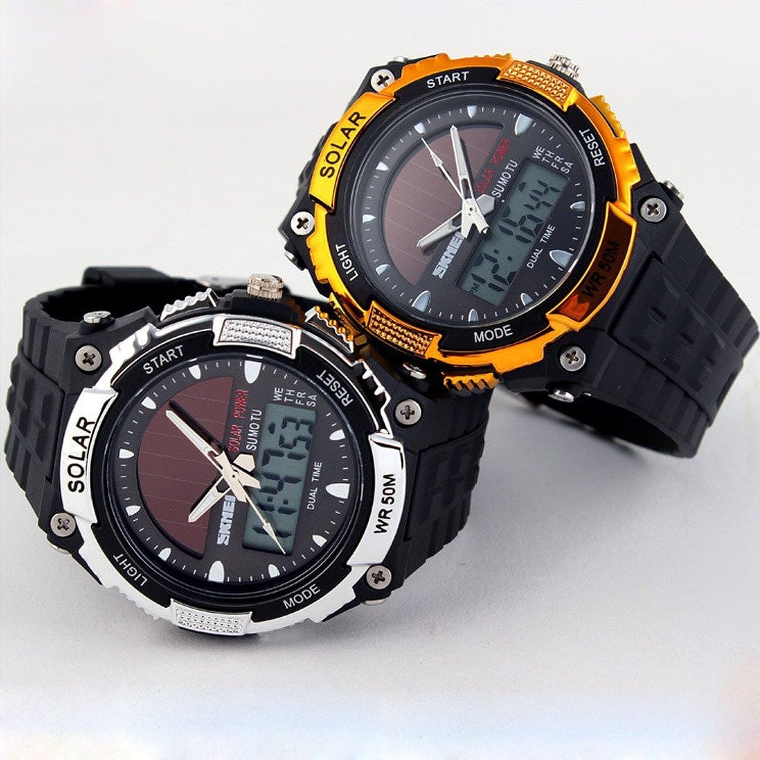 Fanmis Mens Solar Powered Casual Quartz Wrist Watch Analog Digital Multifunctional Black Sports Watch #tough #solar #watch #review Fanmis Mens Solar Powered Casual Quartz Wrist Watch Analog Digital Multifunctional Black Sports Watch