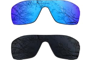 ToughAsNails 2 Pair Polarized Replacement Lenses Compatible with Oakley Batwolf OO9101 Sunglasses