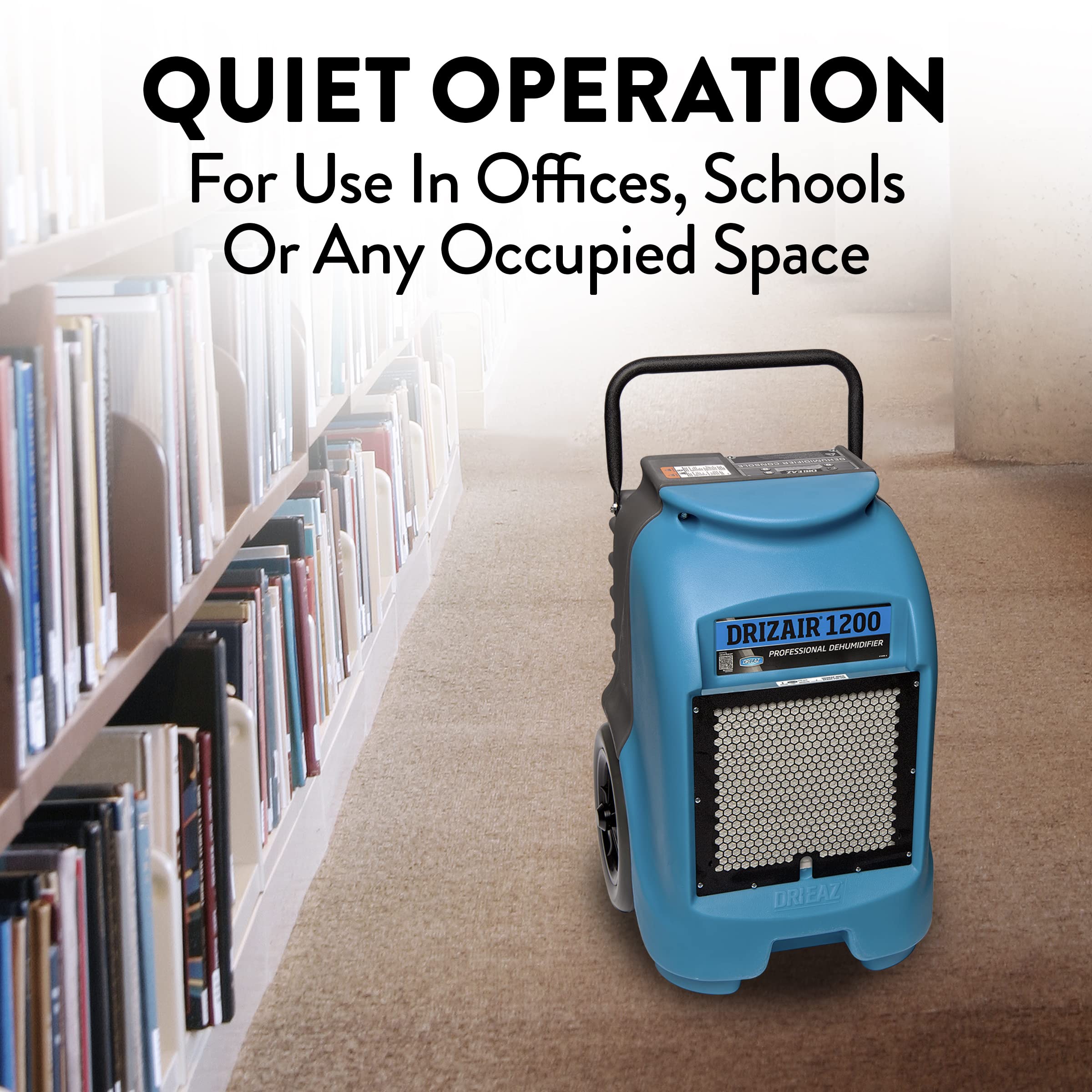 Dri-Eaz 1200 Commercial Dehumidifier with Pump, 18 Gallon, Industrial, Portable Dehumidifier