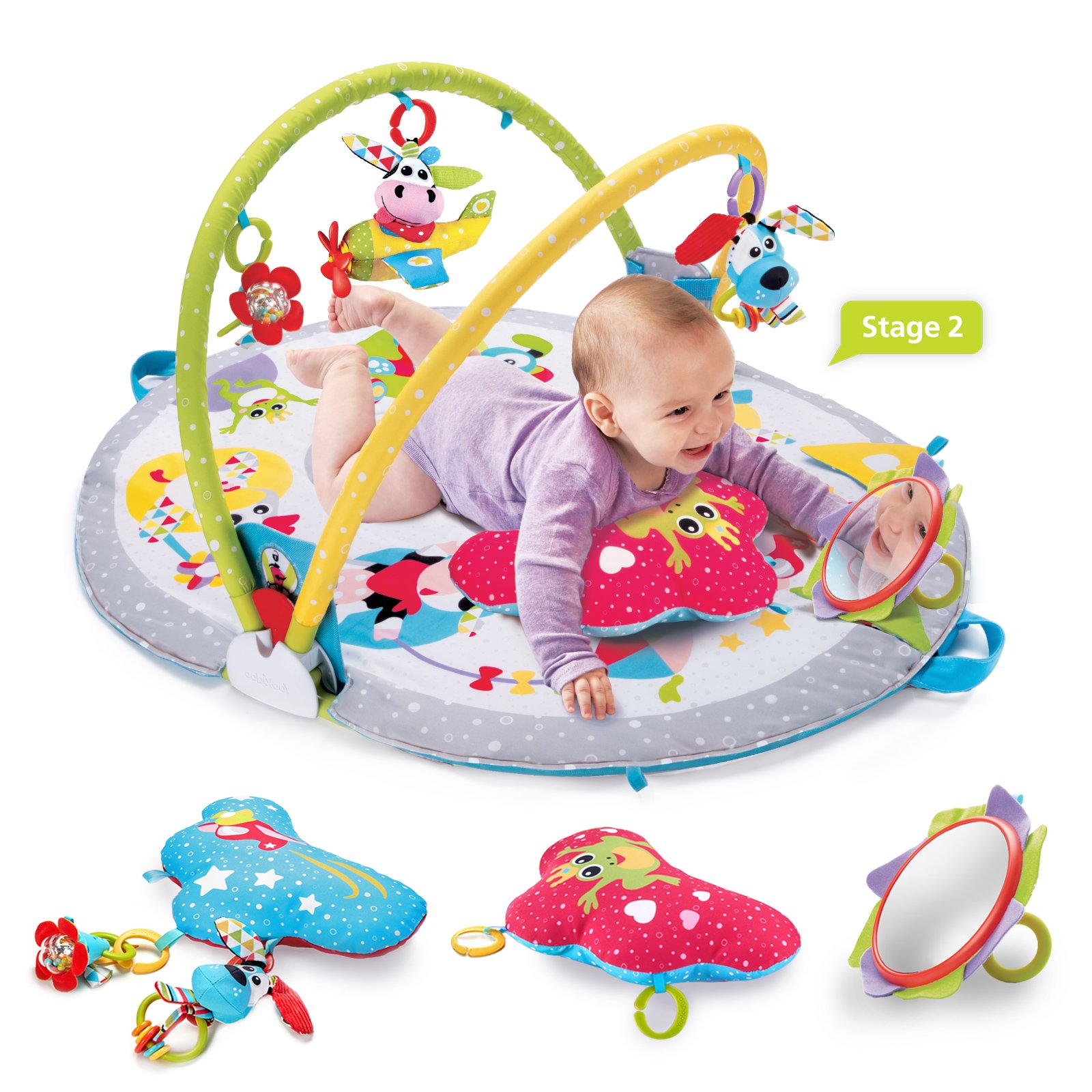 Yookidoo Gymotion Lay To SitUp Play Mat Infant Activity Toy for Baby 0