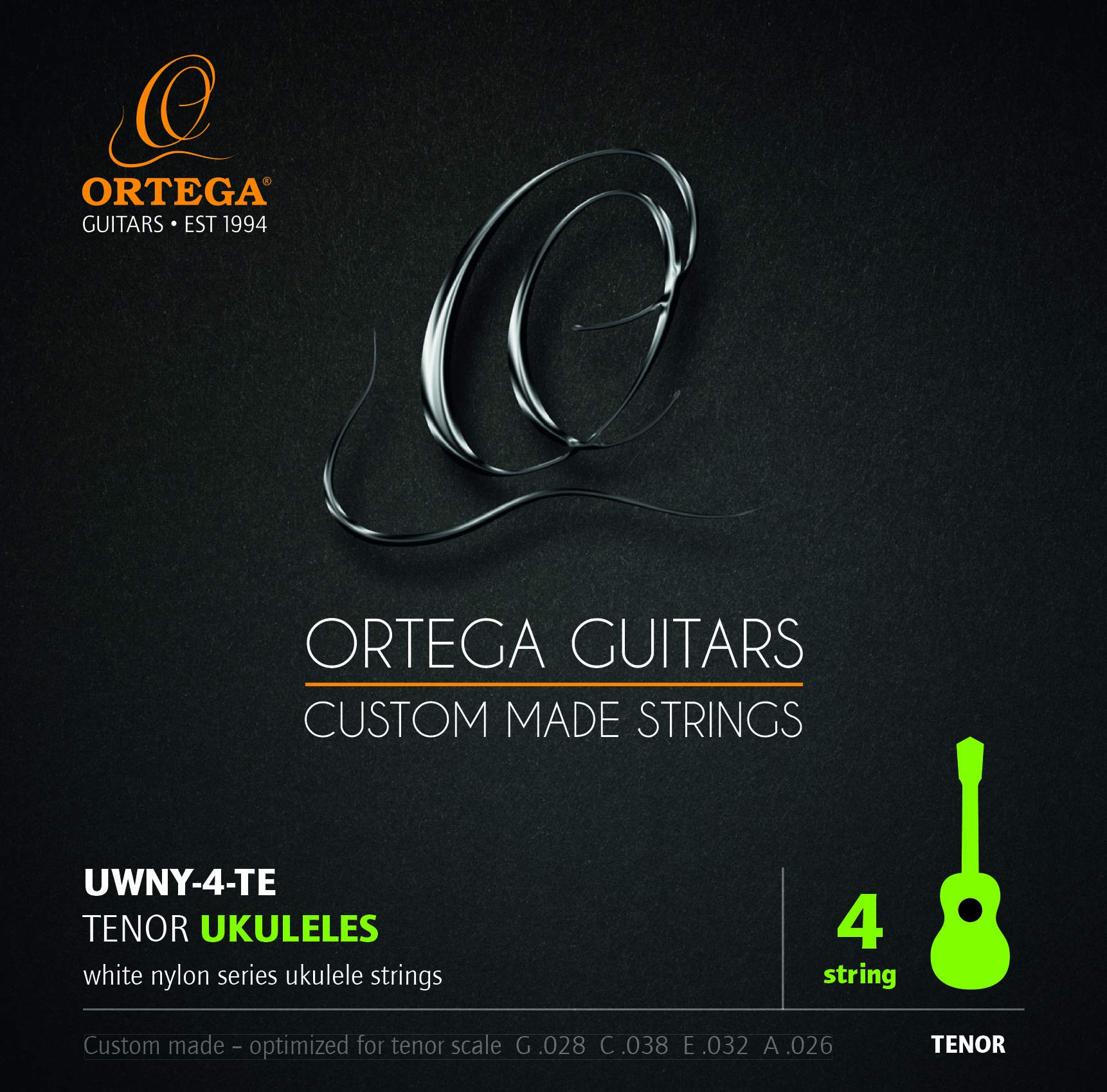 Ortega Guitars Tenor Ukulele Strings – Custom Made Strings Series – Nylon (UWNY-4-TE)