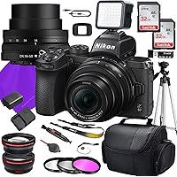 Nikon Z50 DX Mirrorless Camera with NIKKOR Z DX 16-50mm f/3.5-6.3 VR Lens + 64GB Memory + Tripod + Accessory Bundle (22…