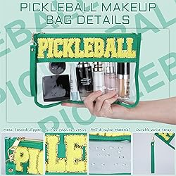 BuyCard 2 Pcs Pickleball Gifts Cosmetic Makeup Bag
