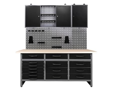 Workshop Set 170 Cm Wide Workbench Tool Cabinet Tool Wall
