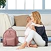 Image 11 - Skip Hop Diaper Bag Backpack: Greenwich Multi-Function Baby Travel Bag with Changing Pad and Stroller Straps, Vegan Leather, Dusty Rose