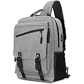 Leaper Sling Crossbody Bag for Men: 2026 13" Laptop Sleeve Shoulder Daypack - USB Charging Port & Anti Theft - Lightweight Messenger for Business Travel Work Commuting