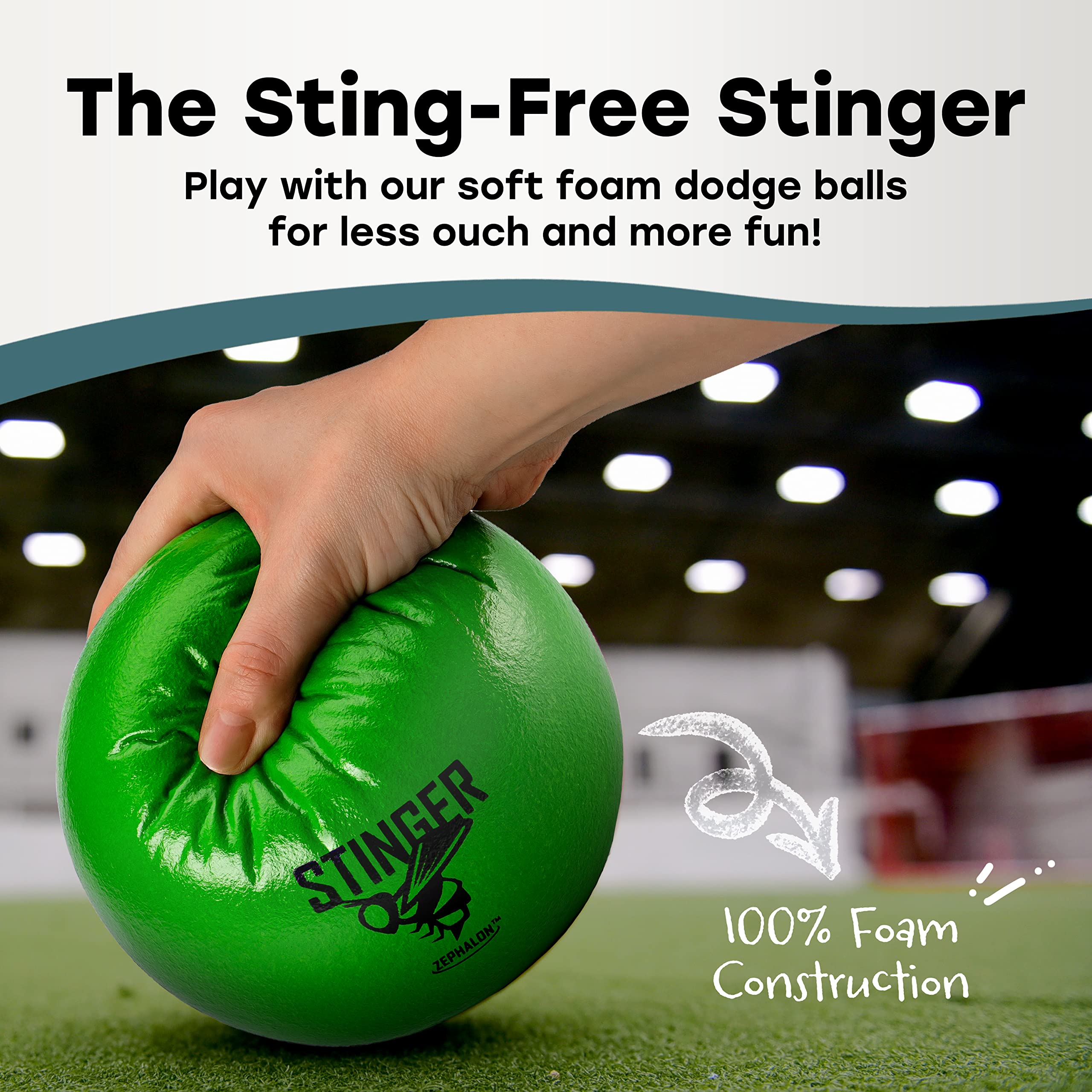 GoSports 12-Pack No-Sting Dodgeballs - 7 Inch Air Touch Balls With Pump & Bag