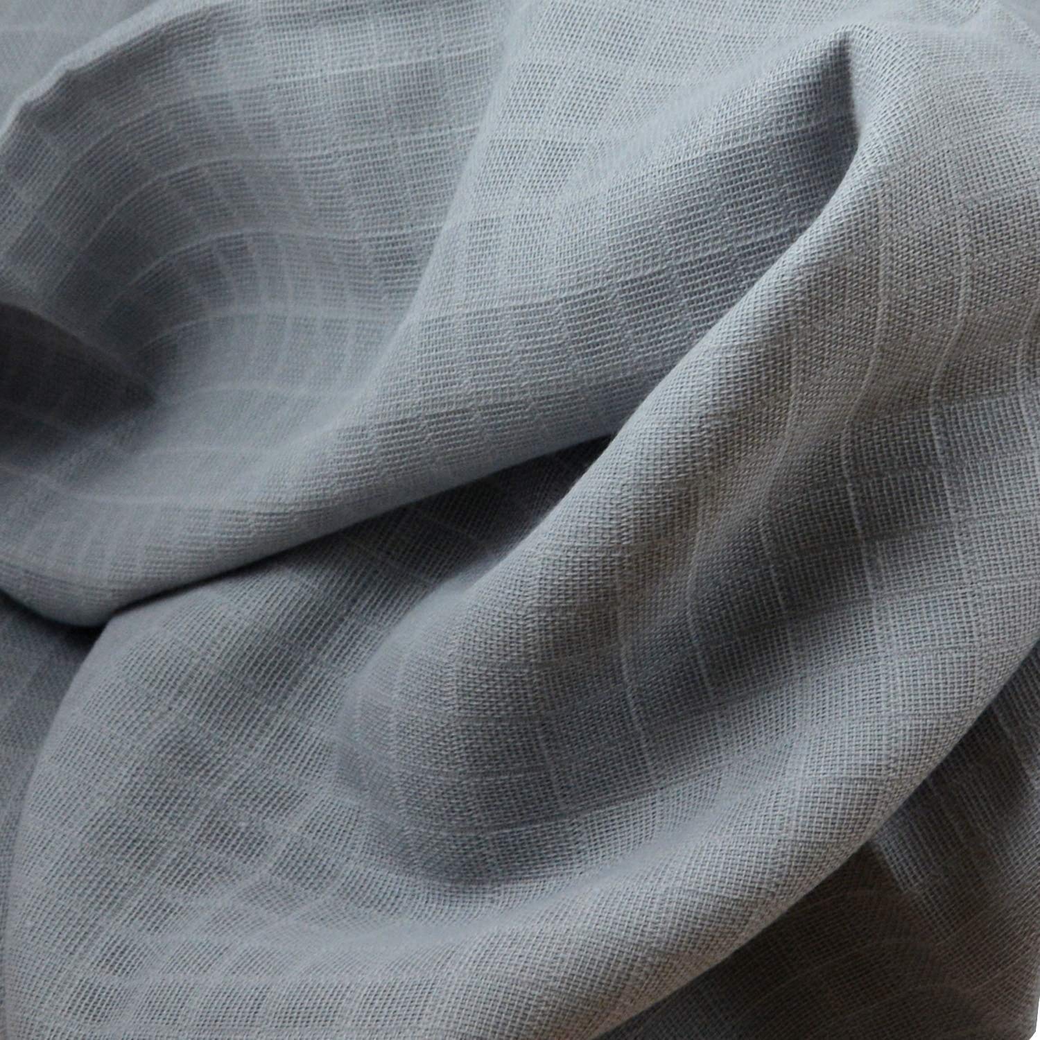 Dudu N Girlie - Pack of 12 - 100% Cotton Small Muslin Squares – Breathable & Soft Baby Burp Cloths Extra Large – Newborn Essential - Muslin Face Cloths 70cm x 70cm, Grey.