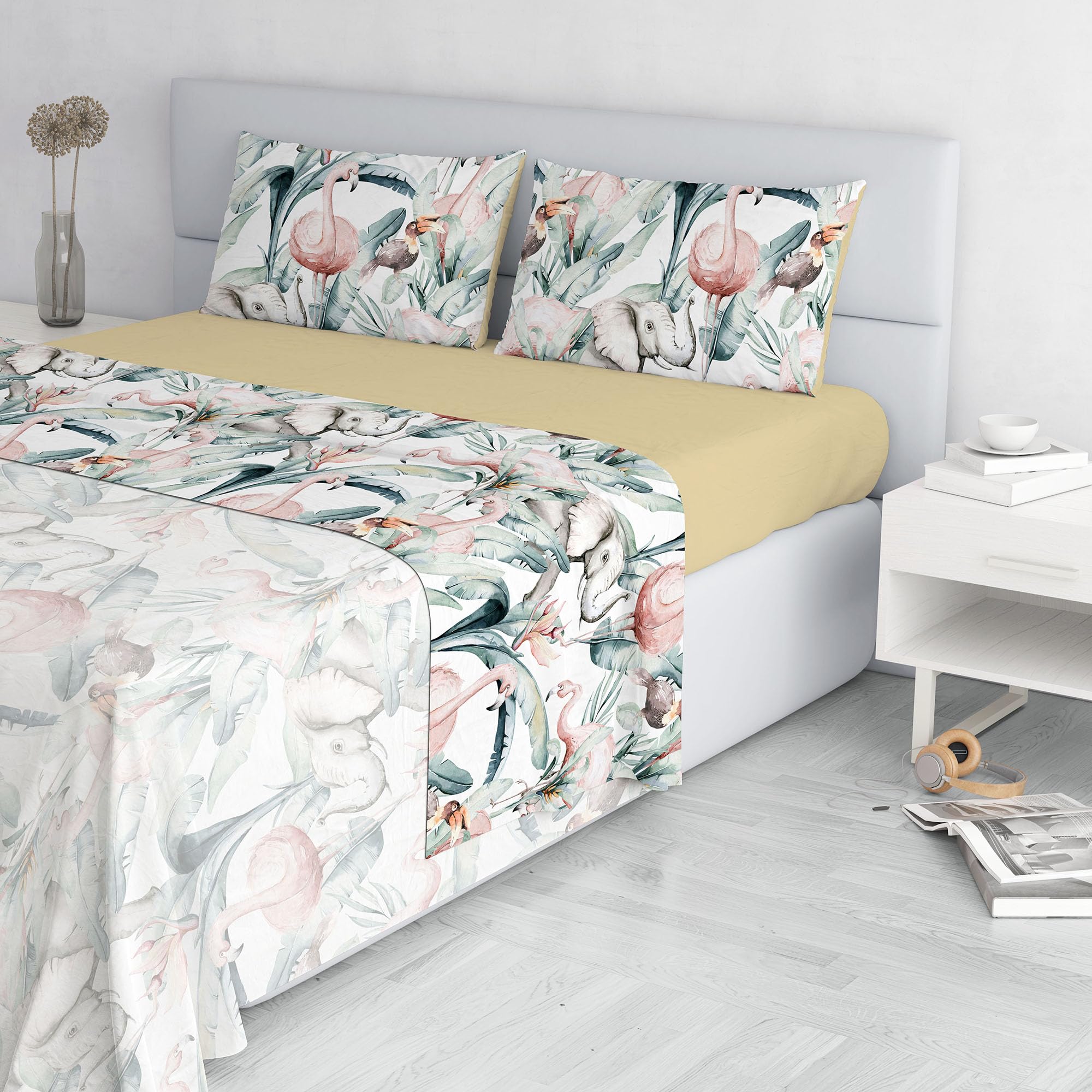 Fashion Microfibre Duvet Cover Set, Made in Italy, Denny, Double