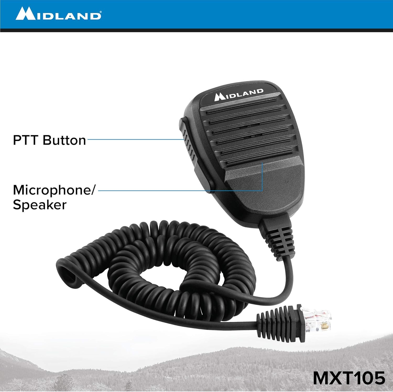 Midland 5 Watt GMRS MicroMobile Two-Way Radio - Long Range Walkie Talkie, & 142 Privacy Codes, & NOAA Weather Scan + Alert (Black)