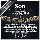 Love You This Much Gift for Son From Dad | Mens 5mm Twist Bracelet | Father Son Presents | 8"+1" Extender | Luxury Gift Box & Card