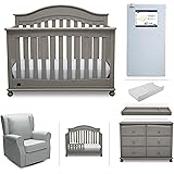 palisades convertible standard crib and changer combo 3 piece nursery furniture set