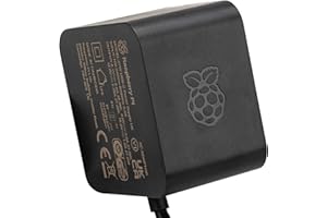 Official 27W USB-C PD Power Supply with Micro-HDMI to HDMI Cable for Raspberry Pi 5, US/Canada Plug, Black