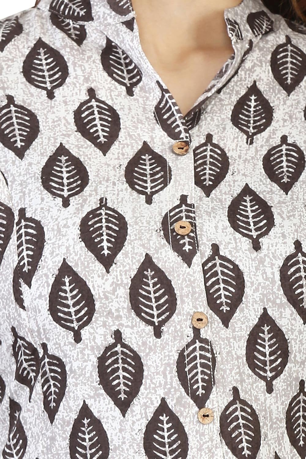 bright cotton women's rayon a-line printed kurta (white)