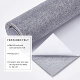 BENECREAT Gray Self-Adhesive Felt Fabric 40cmx2m 1mm Thick Shelf Liner view 4