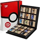 Ultra Pro Pokemon Card Binder 9 Pocket Full-View with Poke Ball Design | Holds 360 Sleeved Cards with Side-Loading Pockets, Elastic Strap Closure, and 40 Integrated Pages for Organized Storage
