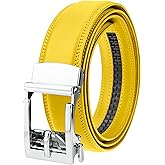 Gelante Ratchet Belt for Men, Mens Belts Leather 1.3'' Adjustable Trim to Fit Dress Belt