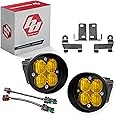 Baja Designs Squadron-R Sport LED Fog Light Kit for Toyota Tacoma 2012-24, Tundra 2014-24, 4Runner 2010-24, Set of 2 LED Lights (Wide Cornering Lens, Amber)