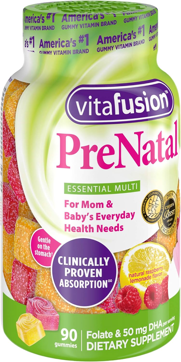 Vitafusion Prenatal Gummy Vitamins, 90 Count (Packaging May Vary