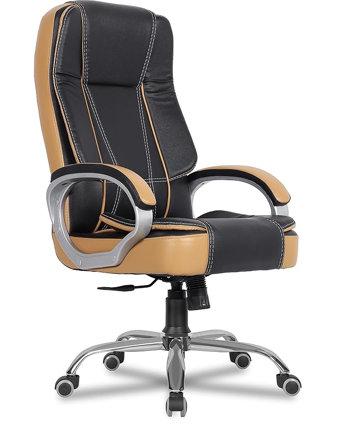 Green Soul Vienna High Back Revolving Office Chair (Black and Tan, +4