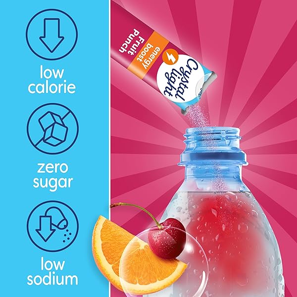 CRYSTAL LIGHT ENERGY BOOST FRUIT PUNCH DRINK MIX, 10 CT ON-THE-GO PACKETS