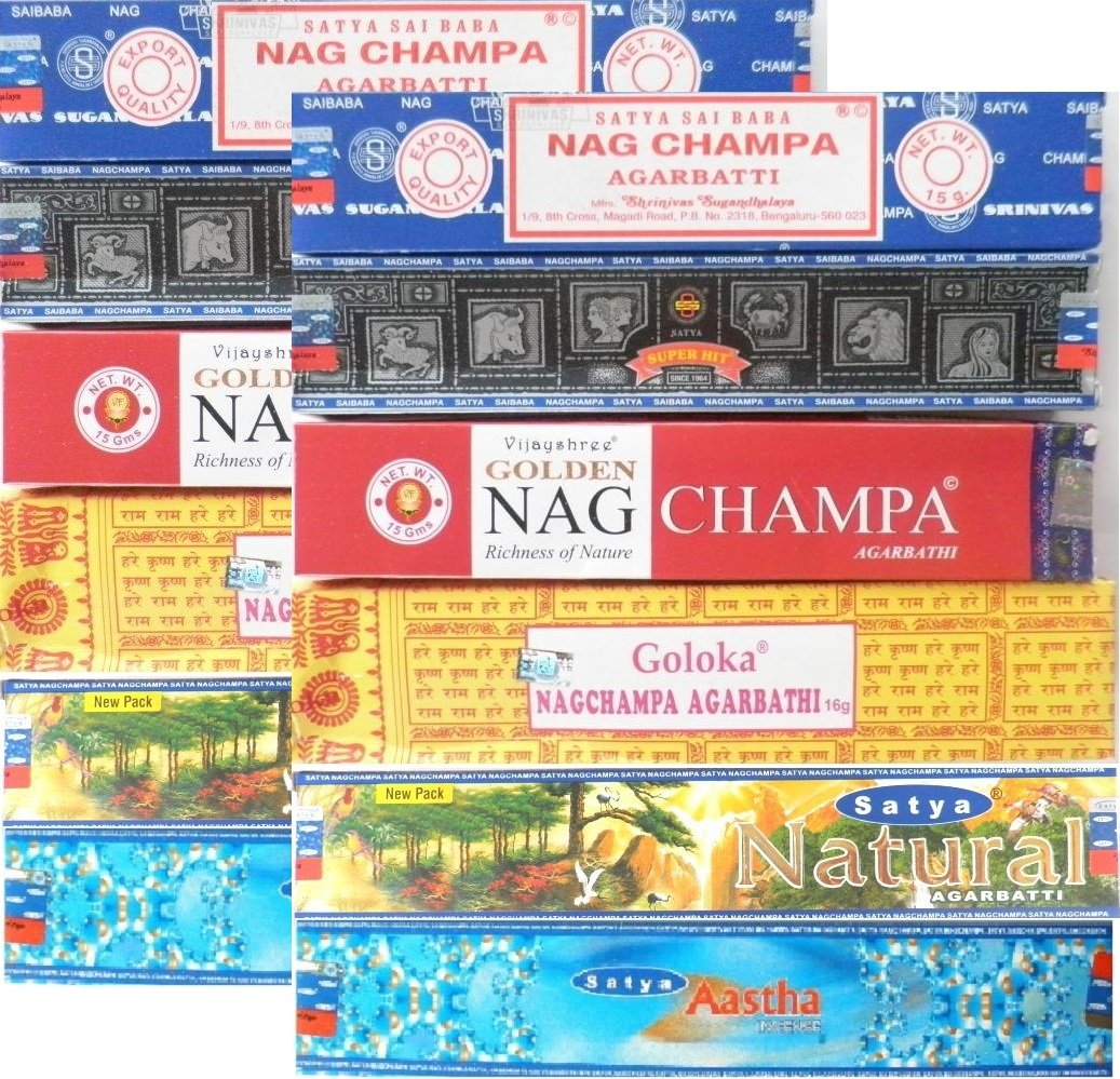 Incense Sticks Satya Nag Champa 12 Boxes 6 Nagchampa fragrances home fragrance