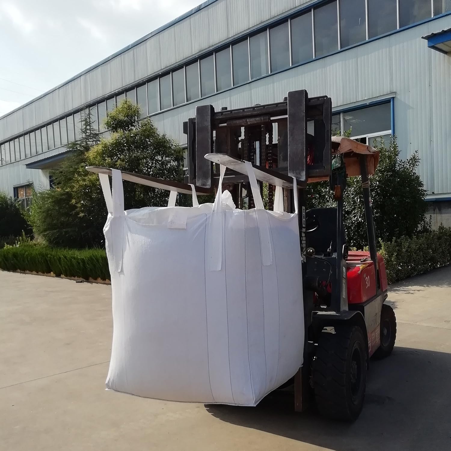 Secbolt FIBC Bulk Bag, 1 One Ton Bag, 35"L x 35"W x 43"H, 2200lbs SWL, Duffle Top Flat Bottom, Woven Polypropylene Bags: Industrial & Scientific