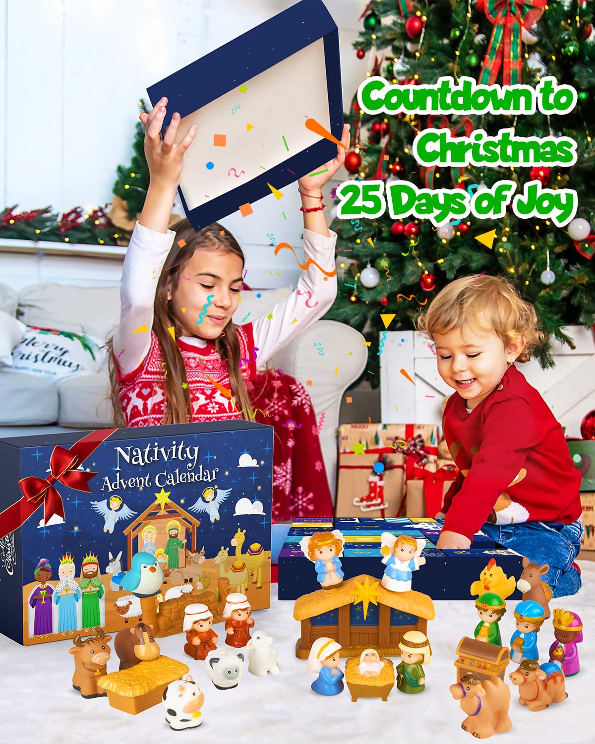 Mua Nativity Advent Calendar 2025 Kids, Christmas Story Nativity ...