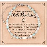 AHAETH 16th Birthday Gifts for Daughter Niece Granddaughter Bday Jewelry Sweet 16 Year Old Birthday Bracelet