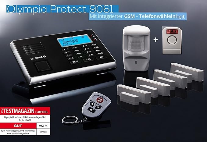 Olympia Haus Alarmanlage Funk Alarmsystem 9061 Xxl Set Mit