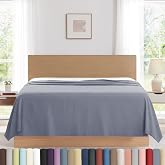Microfiber King Flat Sheet Only Oversized King Size Top Sheet Slate Blue | XL Oversized Flat Sheet for California King Bed, Hotel Style, Durable, Shrink Resistant, Multi-Use, Southshore Fine Living
