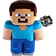 Mattel Minecraft Steve Jumbo Plush Figure, Large 16-inch Soft Doll with Pixelated Design Inspired by The Video Game