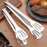 MOLHEM 5Pcs Kitchen Tongs Stainless Steel 7 inch Easy Grip Non Stick view 7