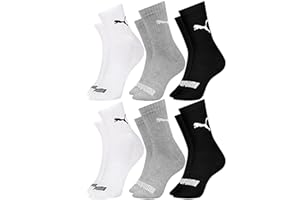 Kit 6 Pares Meia Puma Cano Médio Alto Academia Esportiva